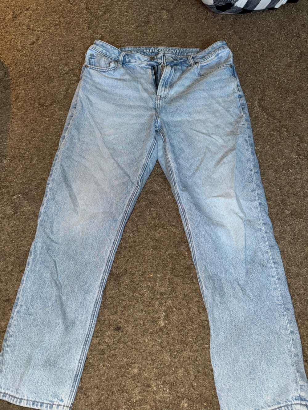 American Eagle Outfitters Light Blue Straight-Leg Jeans